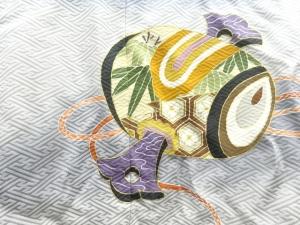 アンティーク　宝尽くし模様紋付男児着物アンサンブル